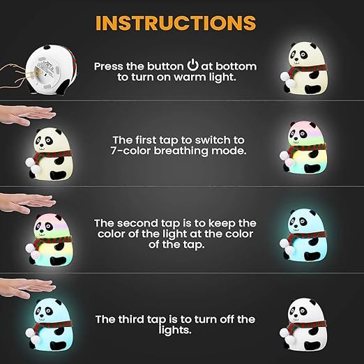 3D Cute Panda Light Lamp