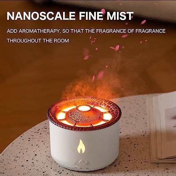 Volcano Humidifier Flame Aroma Diffuser